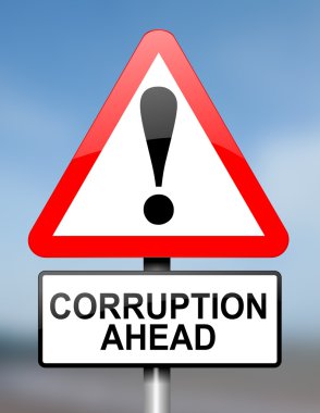 Corruption warning. clipart