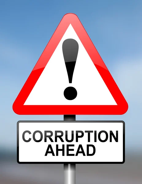 Advertencia de corrupción . —  Fotos de Stock
