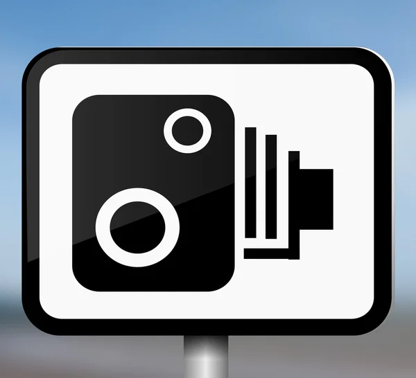 stock image Speed camera sign.