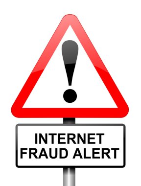 Internet fraud concept. clipart