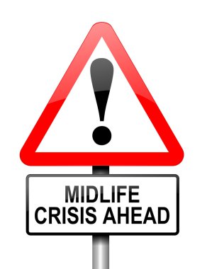 Midlife crisis concept. clipart