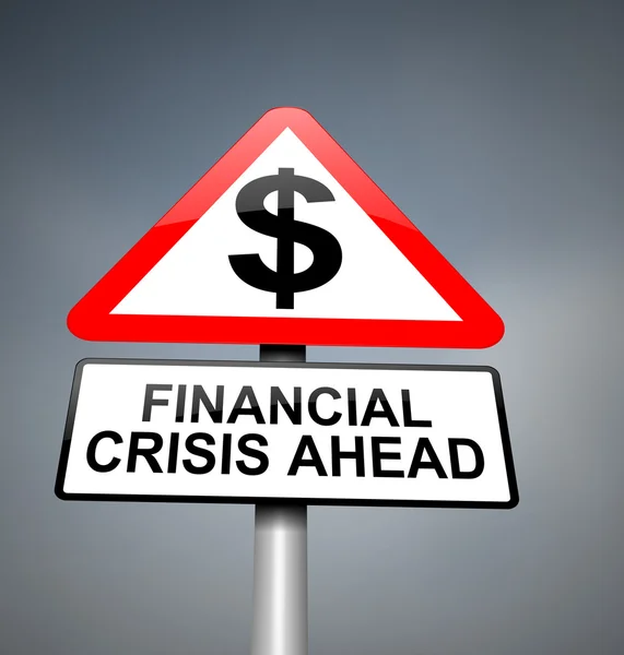 Financiële crisis waarschuwing. — Stockfoto