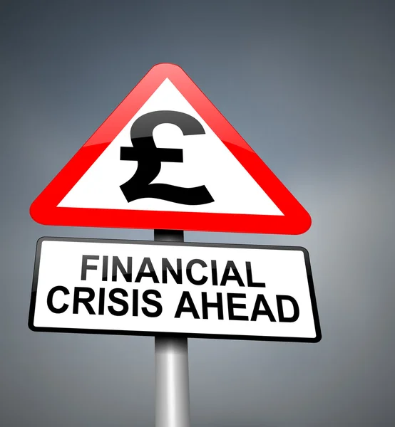 Alerta de crise financeira . — Fotografia de Stock
