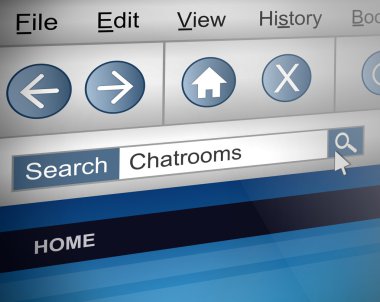 Chat room search. clipart