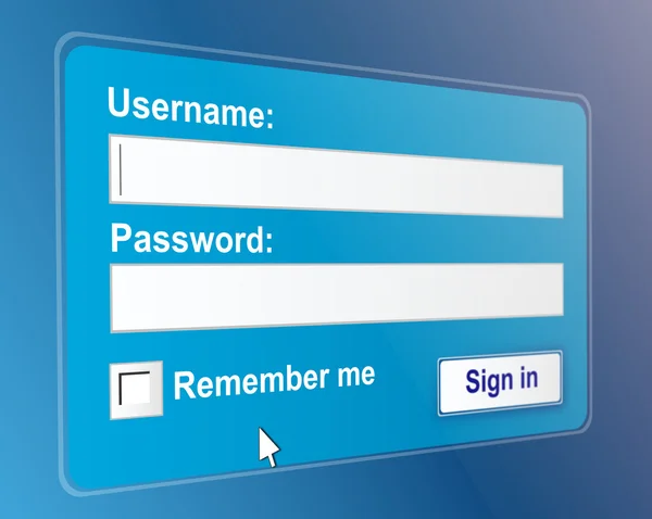 Secure login page. — Stock Photo, Image