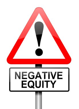 Negative equity concept. clipart