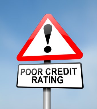 Poor credit rating. clipart