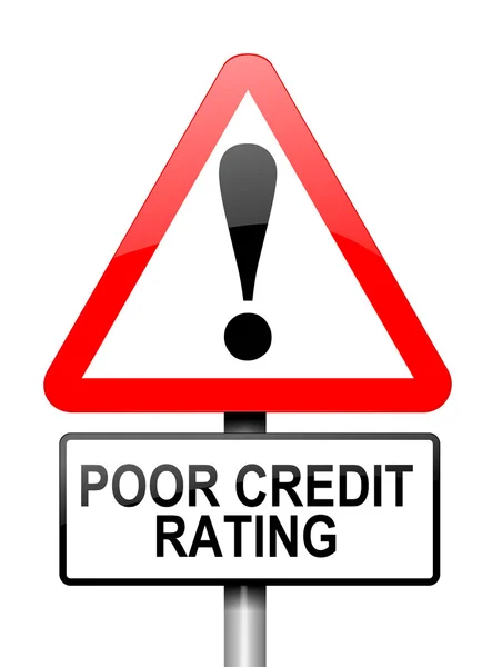 Scarso rating del credito . — Foto Stock