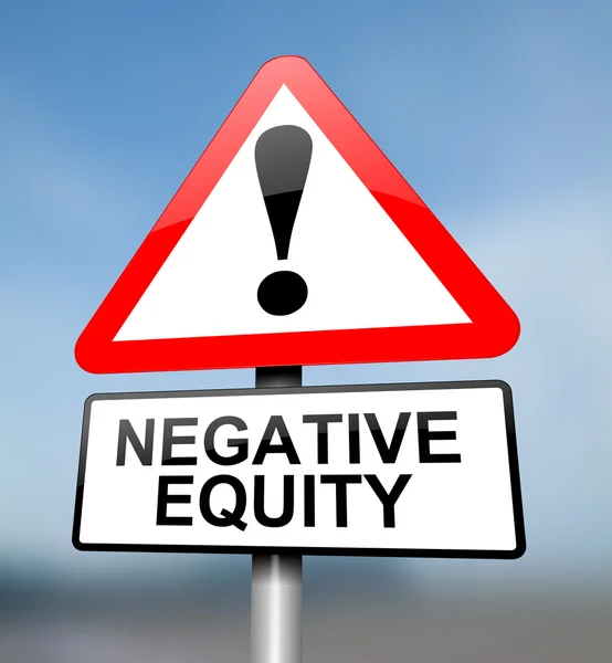 Negatieve "equity"-concept. — Stockfoto