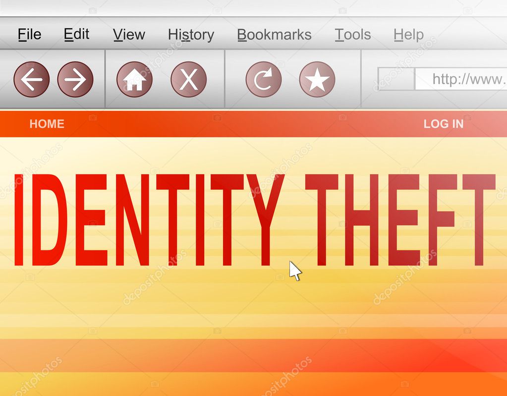 Identity theft concept.