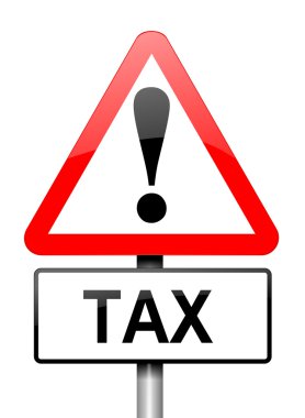 Tax warning. clipart