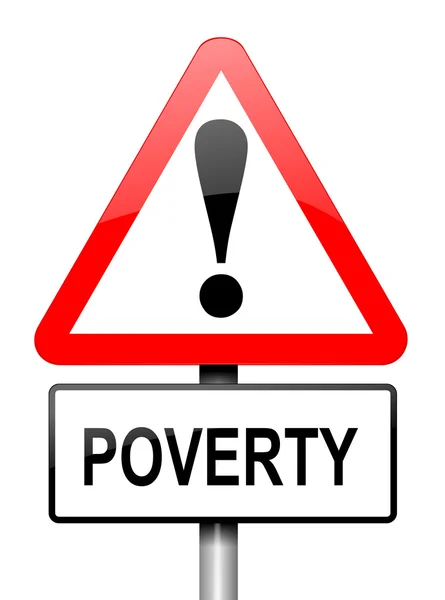 Advertência sobre a pobreza . — Fotografia de Stock