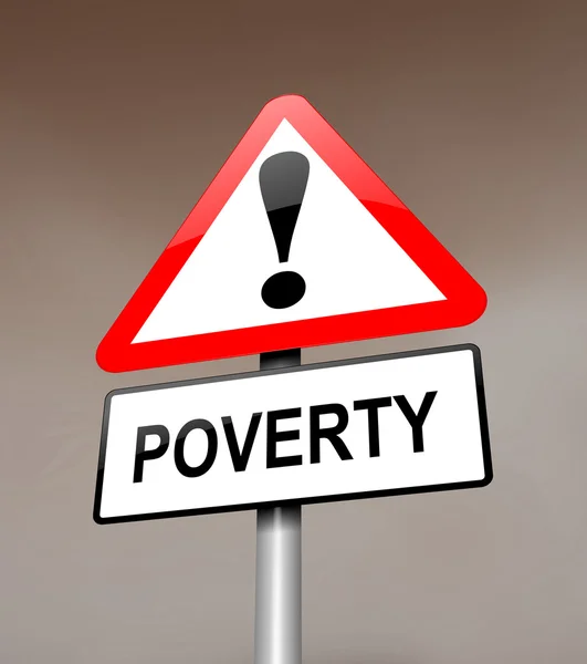 Advertencia de pobreza . — Foto de Stock