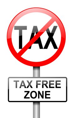 Tax free zone. clipart