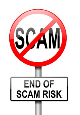 Scam free zone. clipart