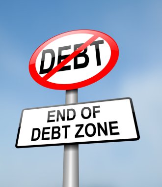 Debt free zone. clipart