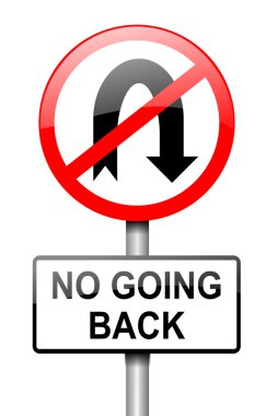 No going back. clipart