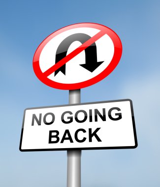 No going back. clipart