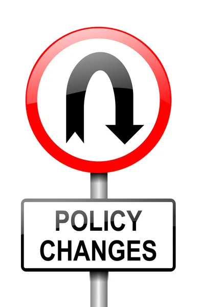 Wijziging van het beleid. — Stockfoto