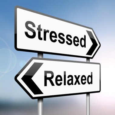 Stressed or relaxed. clipart