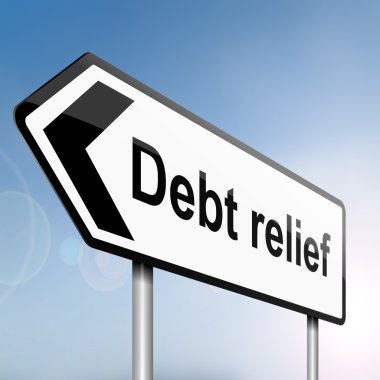 Debt relief concept. clipart