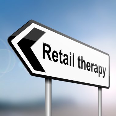 Retail therapy concept. clipart