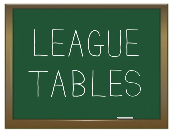 League tabellen. — Stockfoto