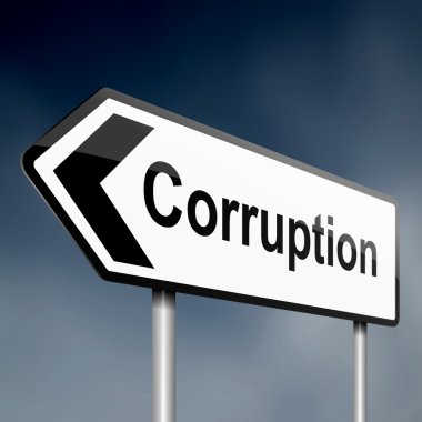 Corruption concept. clipart