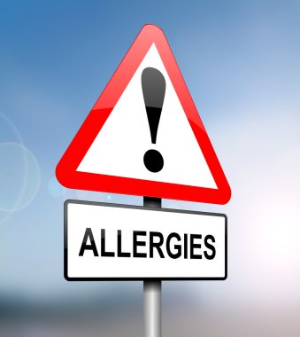 Allergies warning. clipart