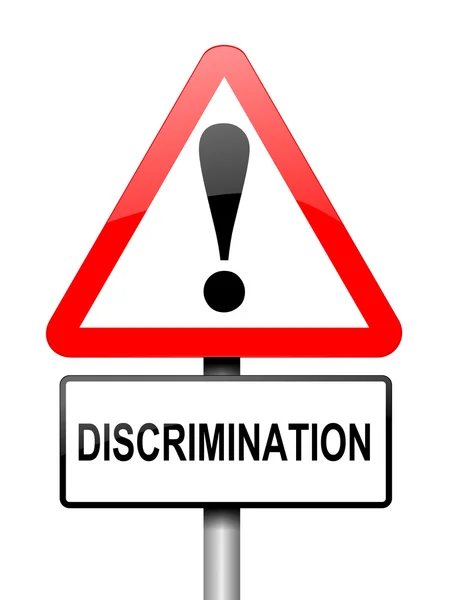 Концепция предупреждения о дискриминации — стоковое фото