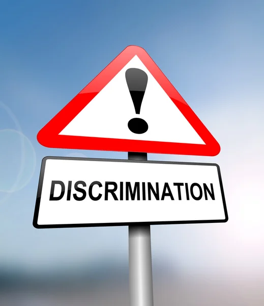 Alert pojęcie dyskryminacji — Zdjęcie stockowe