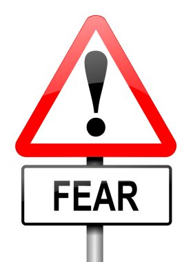 Fear warning concept. clipart
