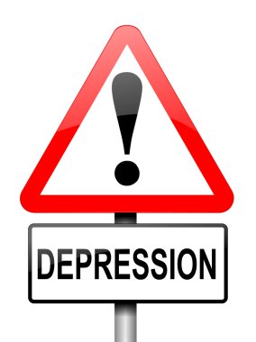 Depression concept. clipart