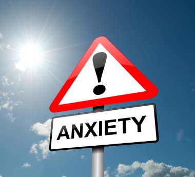 Anxiety warning. clipart