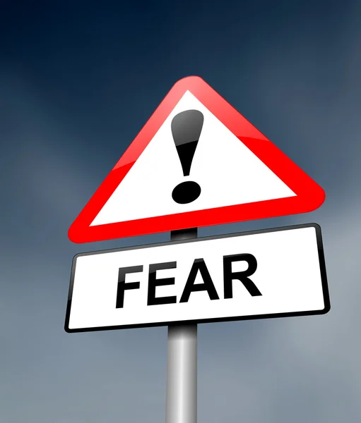 Rädsla varning koncept. — Stockfoto