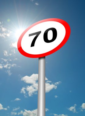 Speed limit sign. clipart