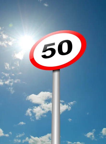 Speed limit sign. — Stock Photo, Image