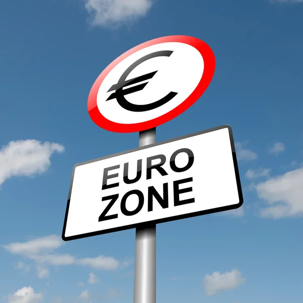 Έννοια της ζώνης ευρώ. — Φωτογραφία Αρχείου