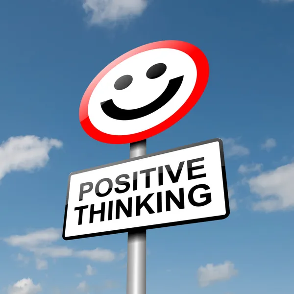 Pojem pozitivního myšlení. — Stock fotografie