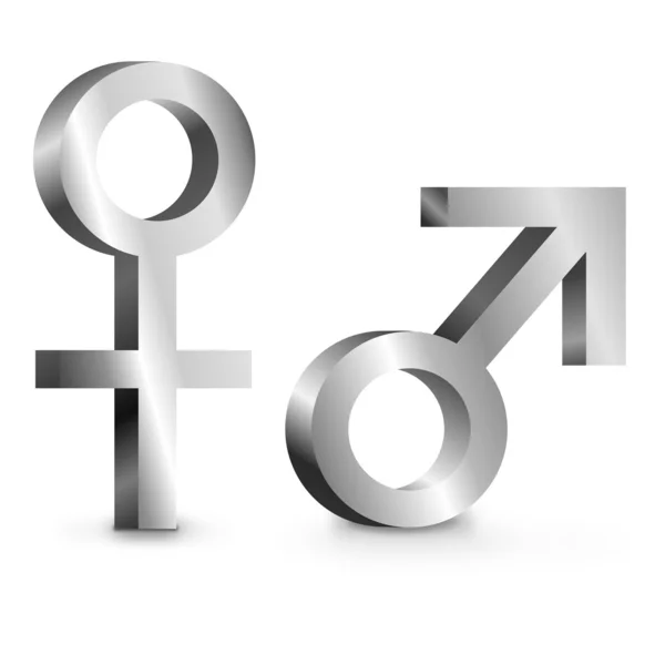 Símbolos masculinos e femininos. — Fotografia de Stock