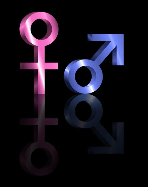 Simboli maschili e femminili. — Foto Stock