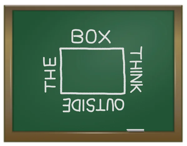 Think outside the box. — Stock Photo, Image
