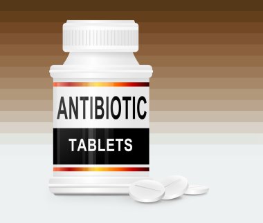 Antibiotic tablets. clipart