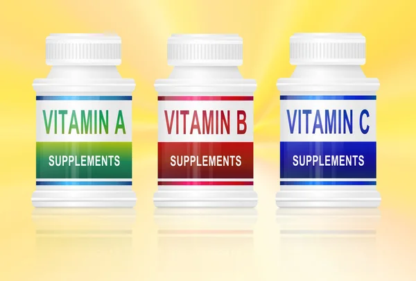 Vitaminové doplňky. — Stock fotografie