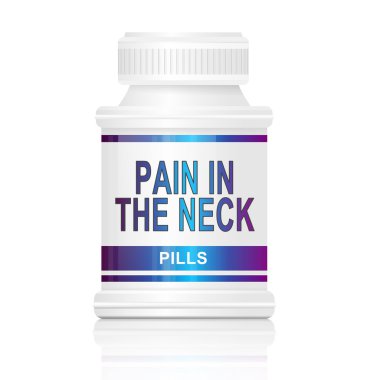 Pain in the neck concept. clipart