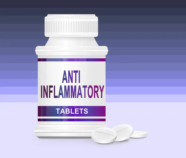 Anti-gyulladásos gyógyszeres kezelés. — Stock Fotó