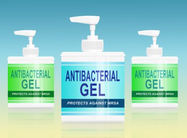 Antibacterial gel dispenser. clipart