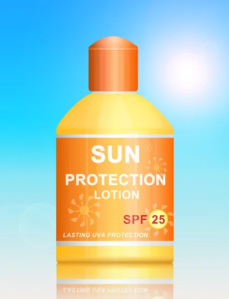 SPF 25 zon bescherming lotion. — Stockfoto