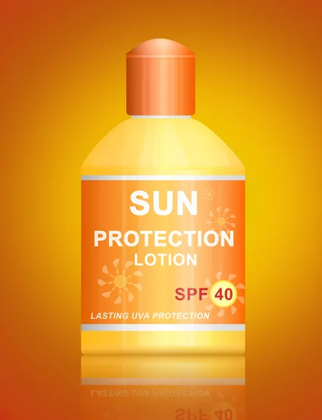 SPF 40 zon bescherming lotion. — Stockfoto