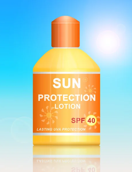 SPF 40 loção de proteção solar . — Fotografia de Stock